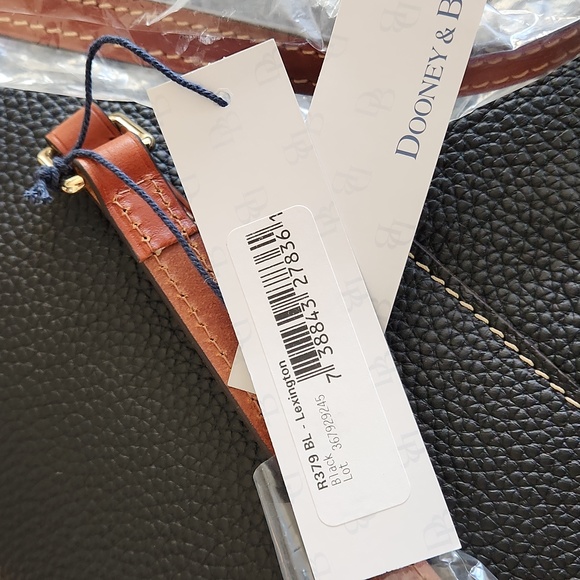 NWT Dooney & Bourke Large Black Leather Lexington Shopper Tote 🖤🤎 - Picture 17 of 17